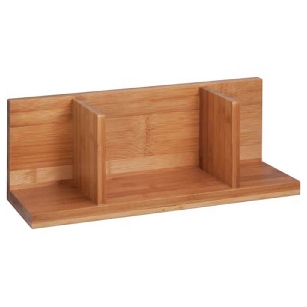 Bamboo Sectioned Wall Shelf