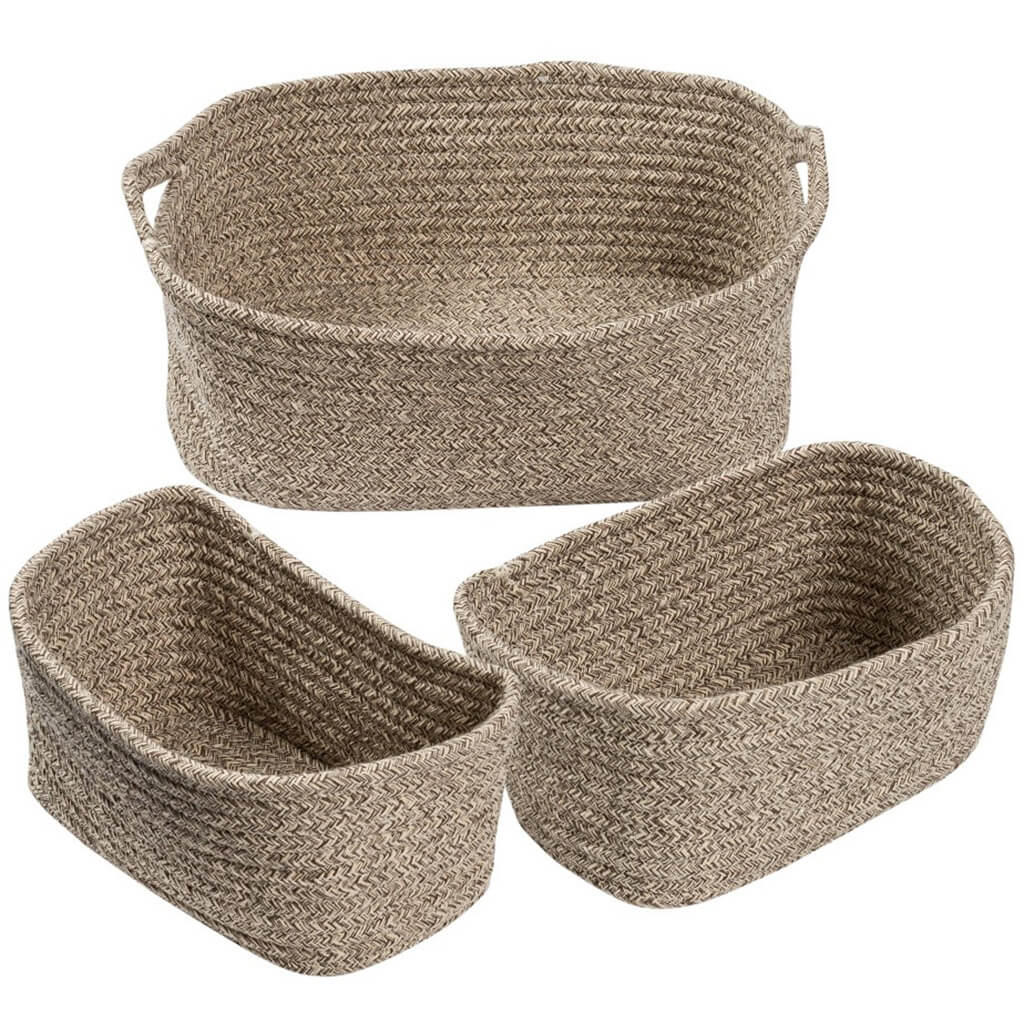 Nested Texture Baskets, 3pc