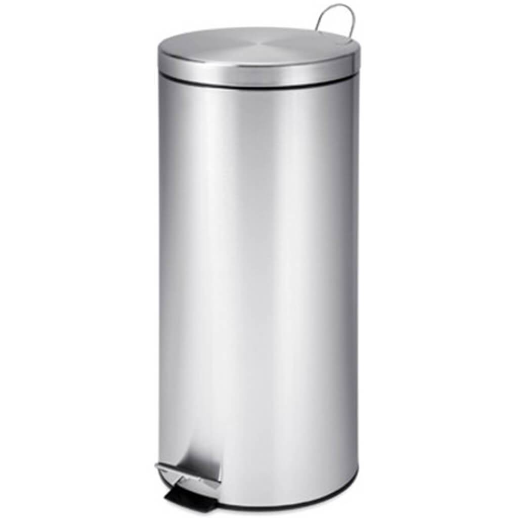 Round Stainless Steel Can With Bucket, 30L