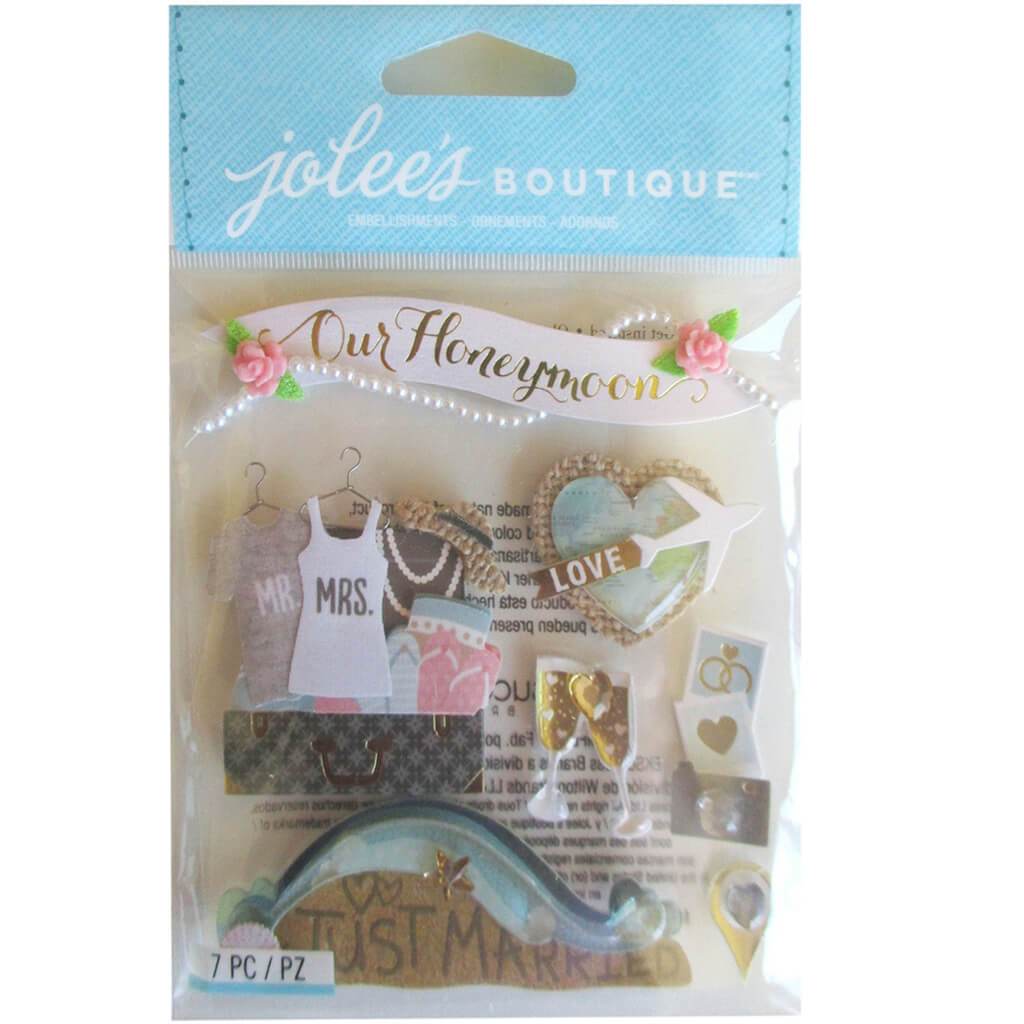 Jolee's Boutique 3D stickers Our Honeymoon Wedding