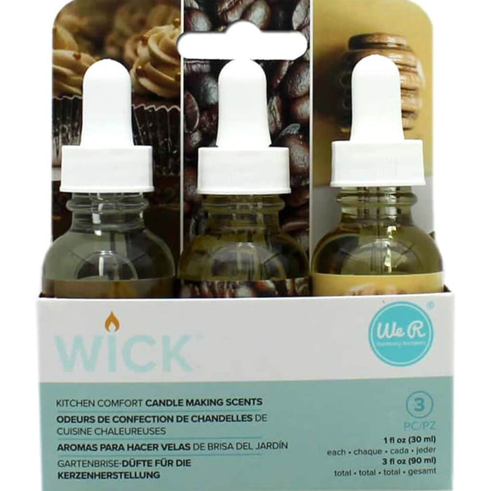 Kitchen Comfort Wick Candle Scent 3pcs – Warm & Cozy Fragrance Oils for Candle Making