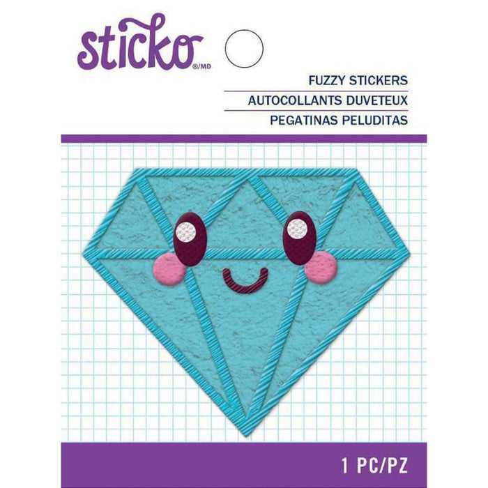 Sticko Kawaii Diamond Fuzzy Sticker