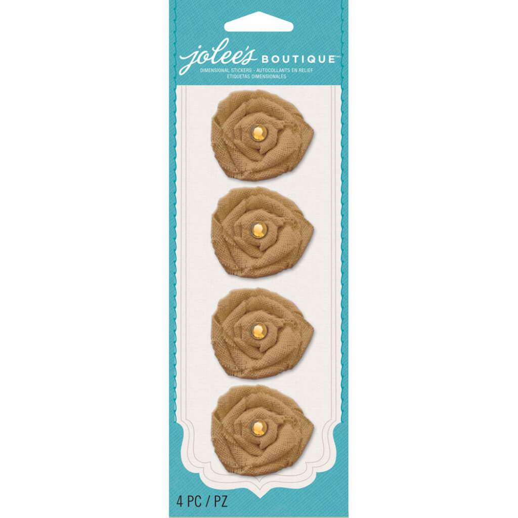 Fabric Flower Dimensional Stickers