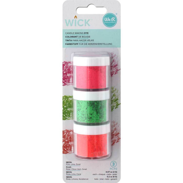 We R Makers Wick Neon Wax Dye 3 Pack for Candle Making