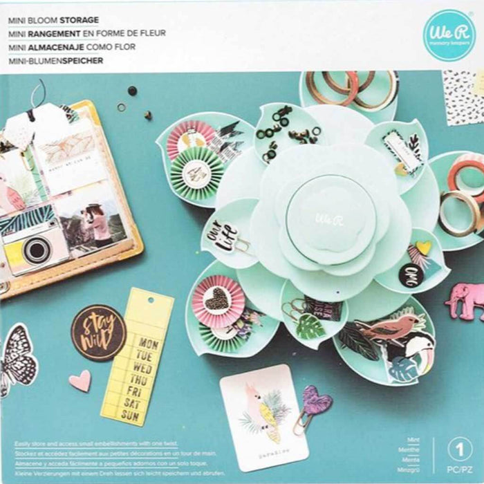We R Memory Keepers Mint Mini Bloom Embellishment Storage
