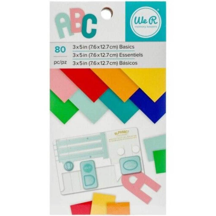 We R Makers Multi-Color 3x5 Paper Pad for Alphabet Punch Board