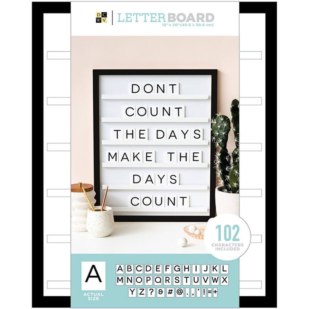 Sliding Black Frame Letter Board 16in x 20in