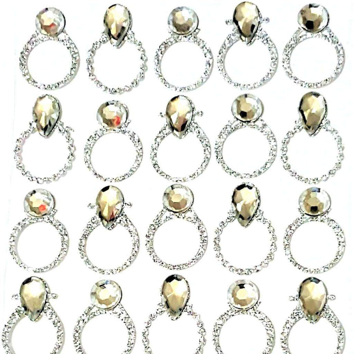 Jolee's Boutique Silver Wedding Rings Stickers 20pc Embellishments