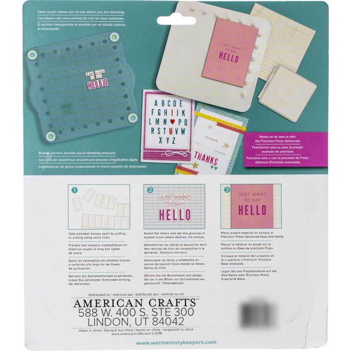 We R Makers 339pcs Typeset Stamping Block with 2 Letter Sets