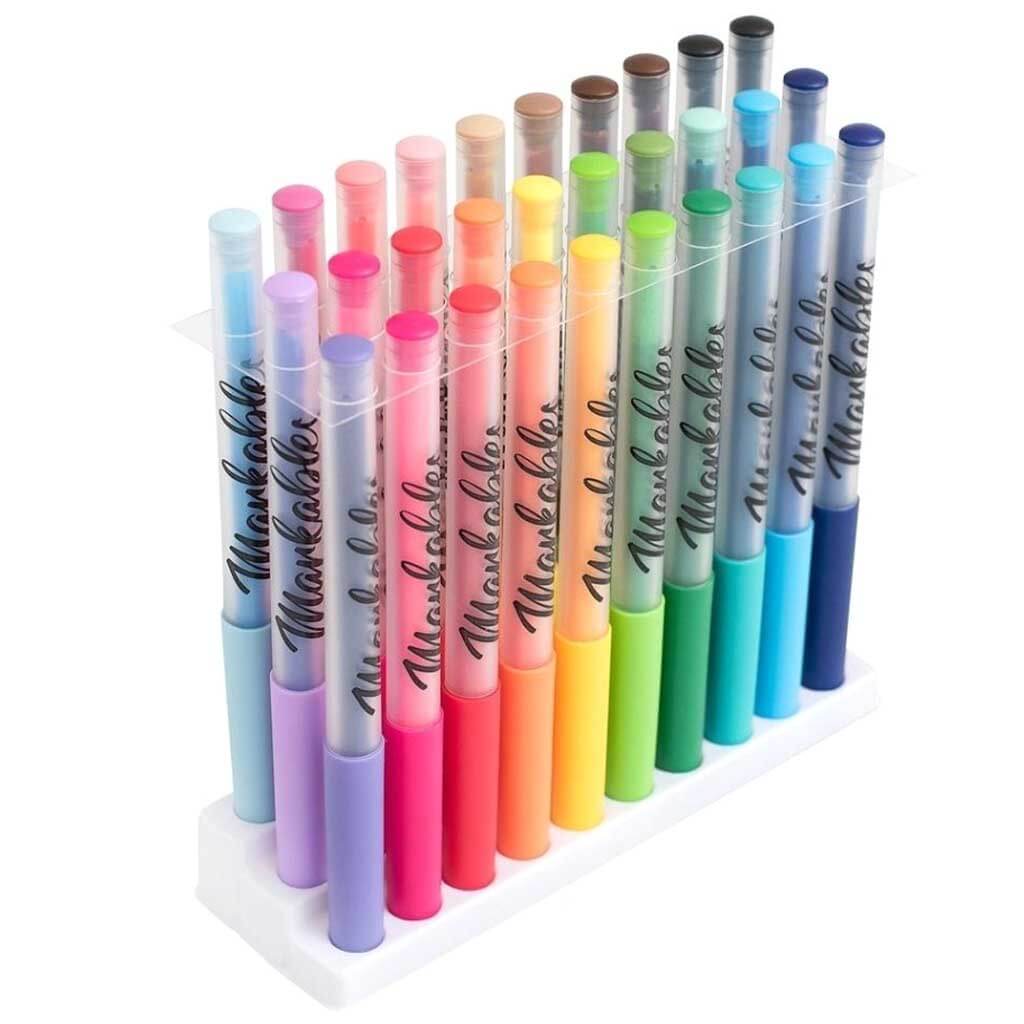 American Crafts Multicolor Fabric Markers 30 Piece Permanent Set