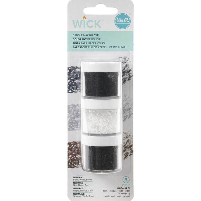 We R Memory Keepers Wick Candle Making Dye Pkg of 3 Neutral Colors