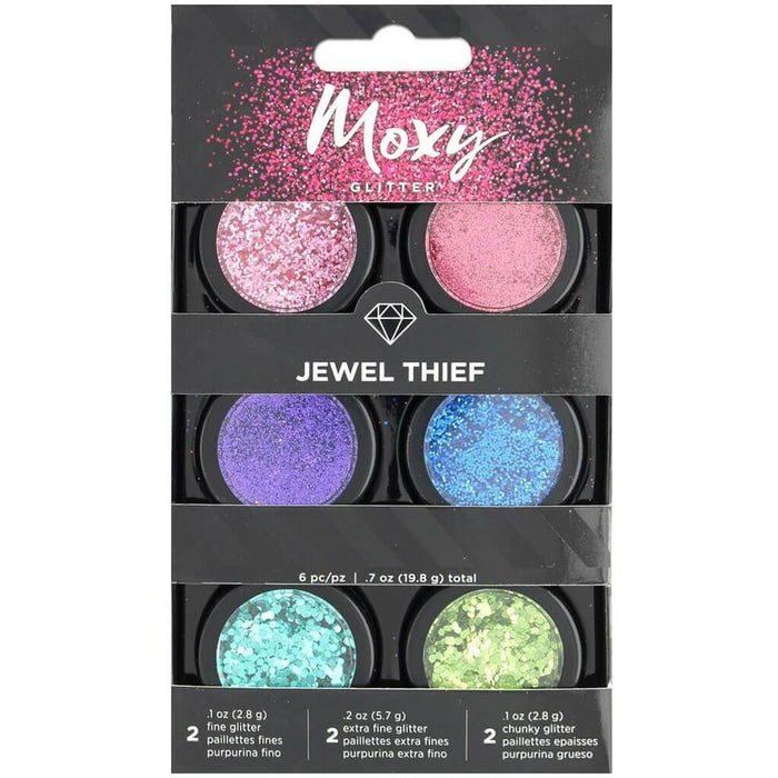 American Crafts Moxy Jewel Thief Glitter Pot Set 6 Piece