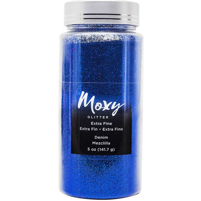 American Crafts Moxy Denim Extra Fine Glitter 5oz Bottle