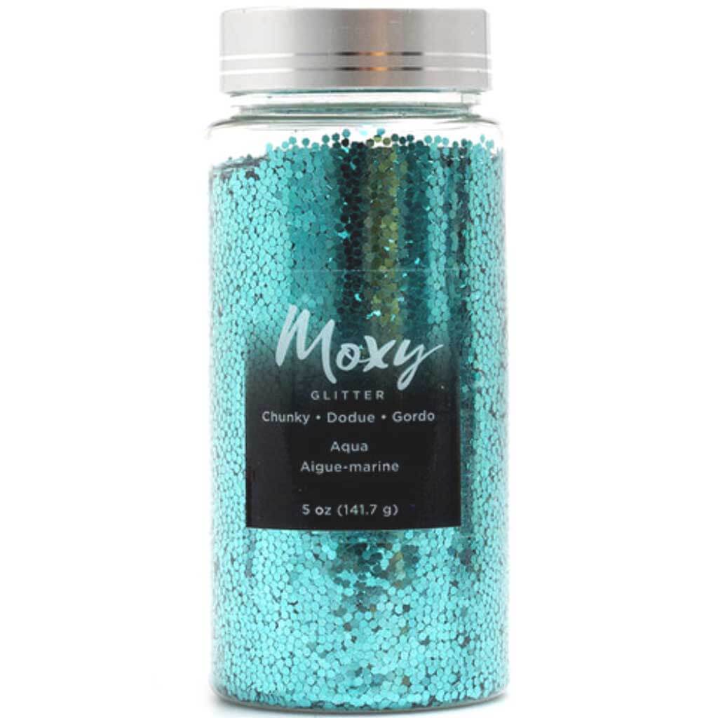 Moxy Glitter Chunky 5oz Aqua