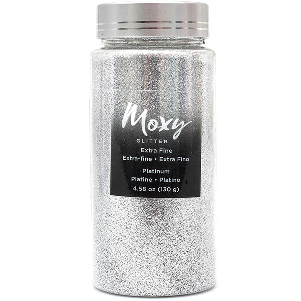 Moxy Glitter Extra Fine 5oz Platinum