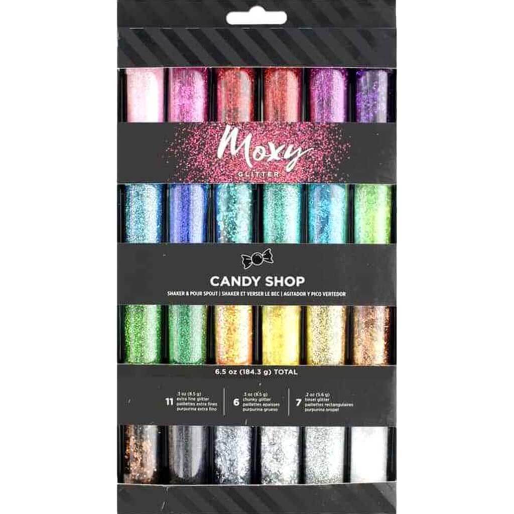 Moxy Tinsel &amp; Extra Fine Glitter Candy Shop 24pcs