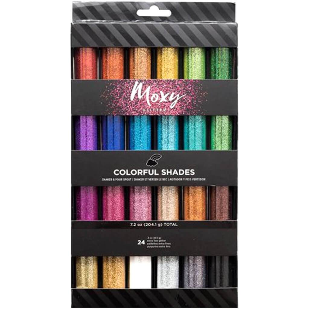 Moxy Glitter Set Colorful Shades 24pcs