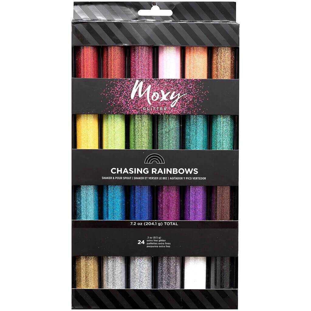 Moxy Extra Fine Glitter Chasing Rainbows 24pcs