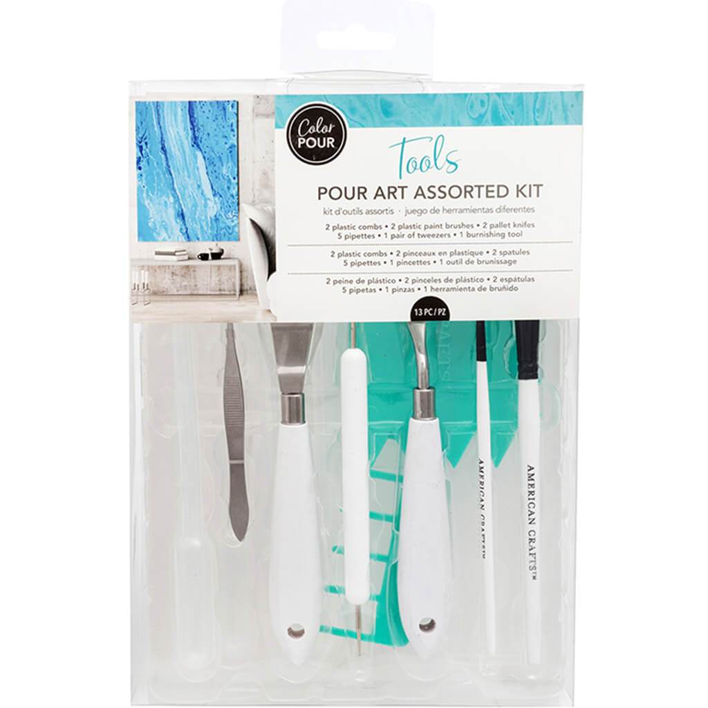 Color Pour Gilding Pouring Paint Foil Accent Kit