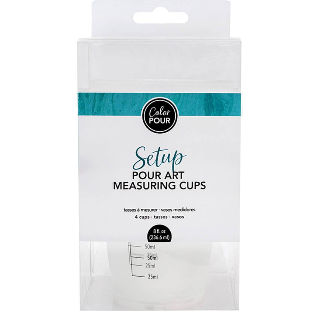 Color Pour Plastic Measuring Cup 4 counts