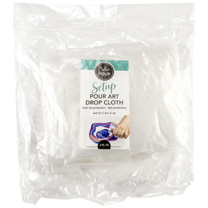 Color Pour Plastic Drop Cloth 2 Piece