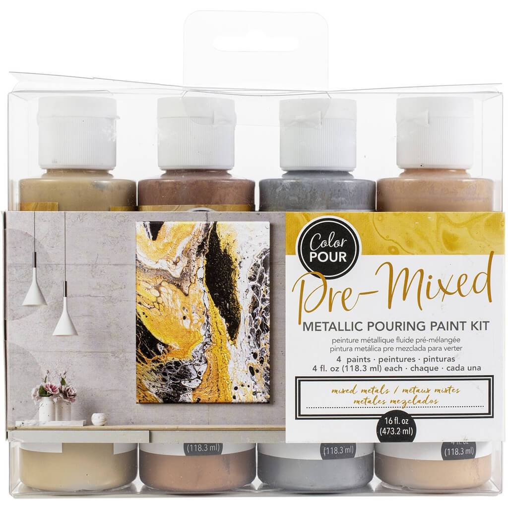 Color Pour Metallic Pouring Paint Set