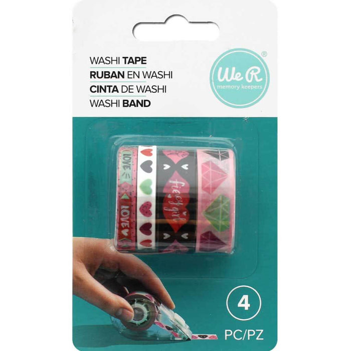 We R Memory Keepers Washi Tape Rolls Multicolor 4Pkg Girly