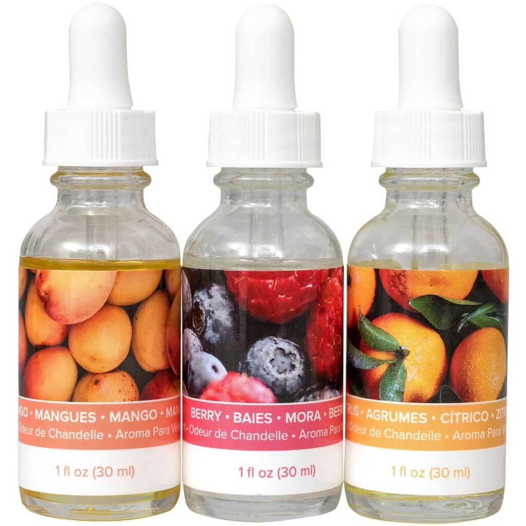 Fruit Smoothie Wick Candle Scent 3pcs – Candle Fragrance Oils Set