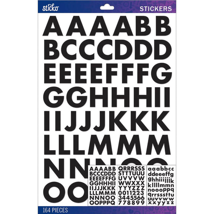Sticko Gold Foil Script Alphabet Stickers 156pcs Lettering