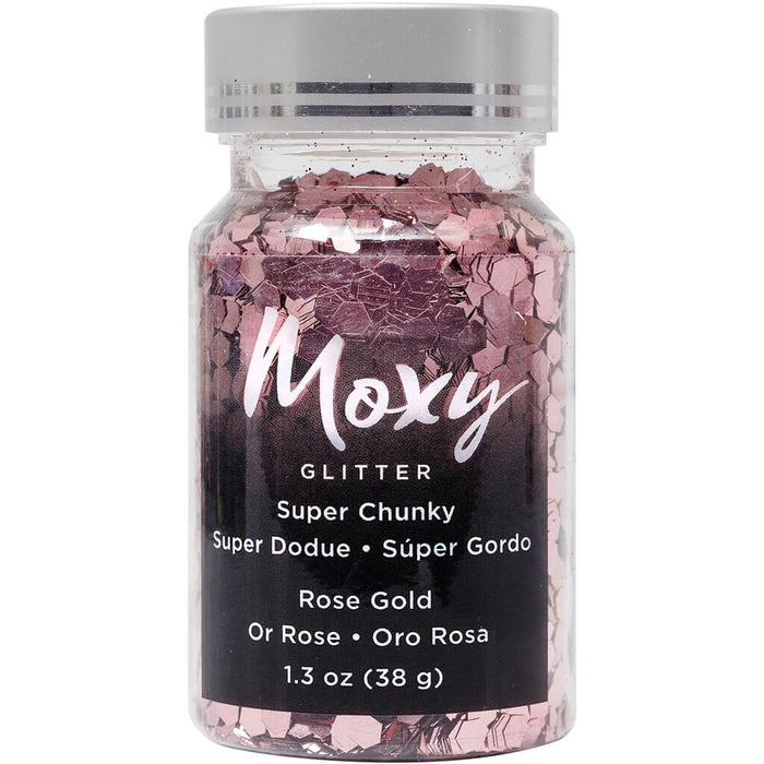 Moxy Super Chunky Glitter 1.3oz- Rose Gold