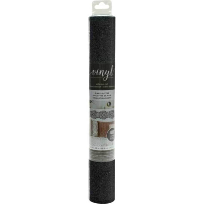 Glitter Adhesive Vinyl Roll 12in x 48in- Black