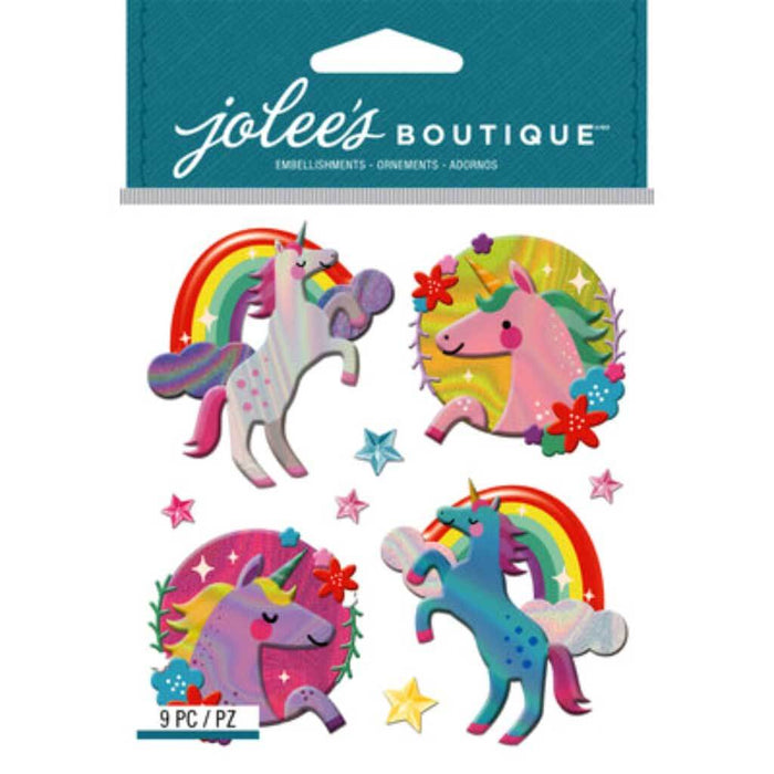 Jolee's Boutique Job Unicorns Dimensional Stickers 9pc EKSuccess