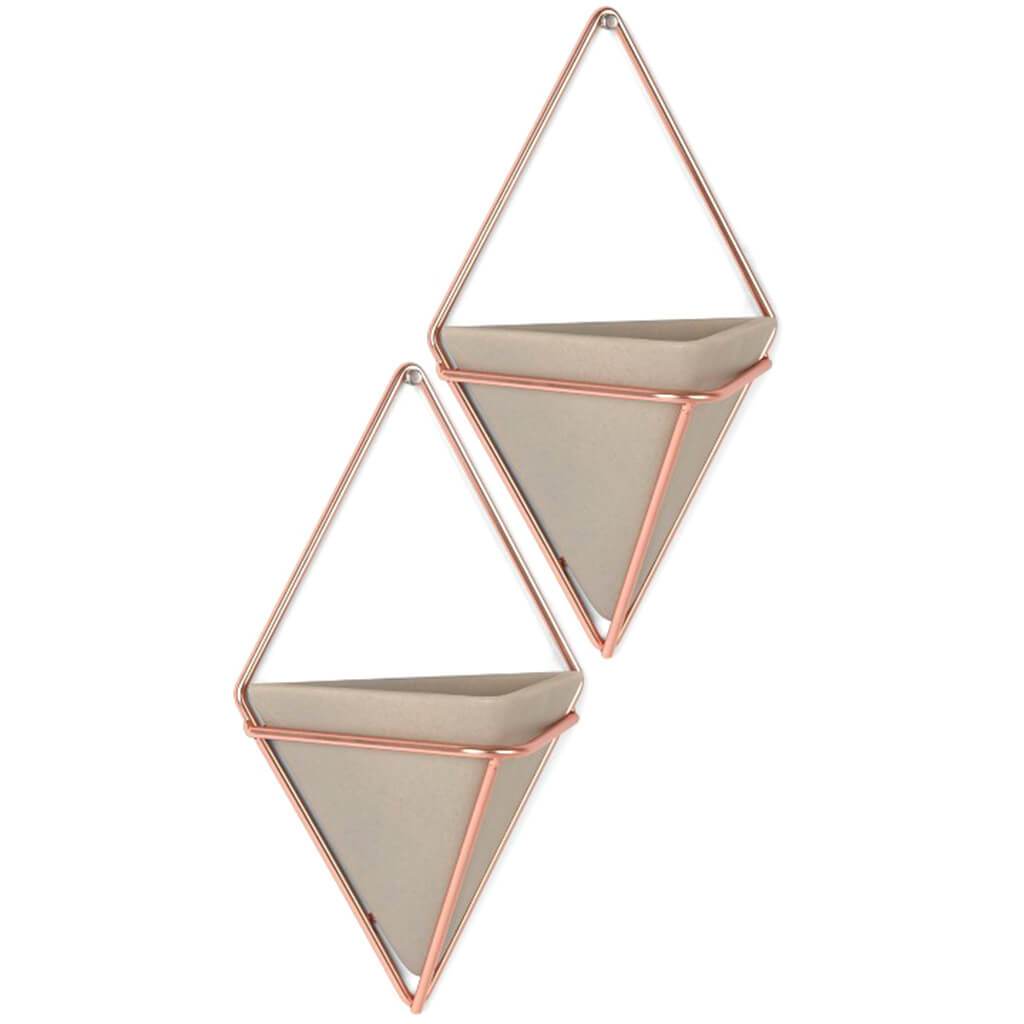 Trigg Small Wall Display Set of 2 Concrete-Copper