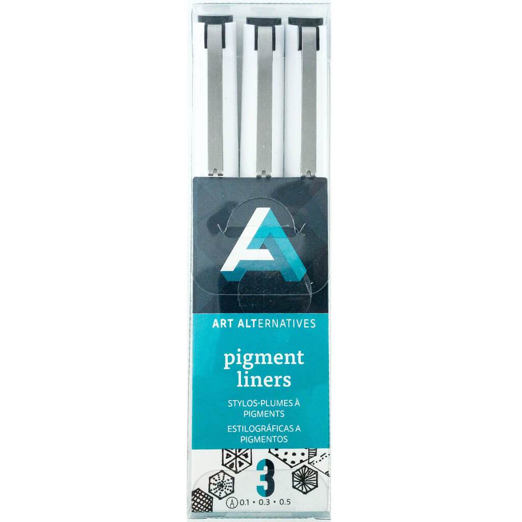 Pigment Liner Pen 3pcs Set Black