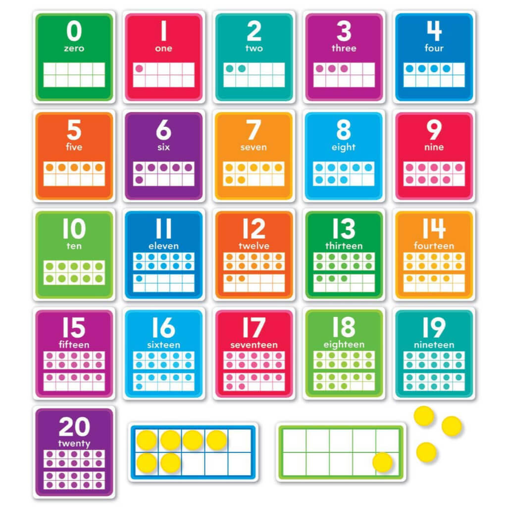 0-20 Numbers Set Bulletin Board