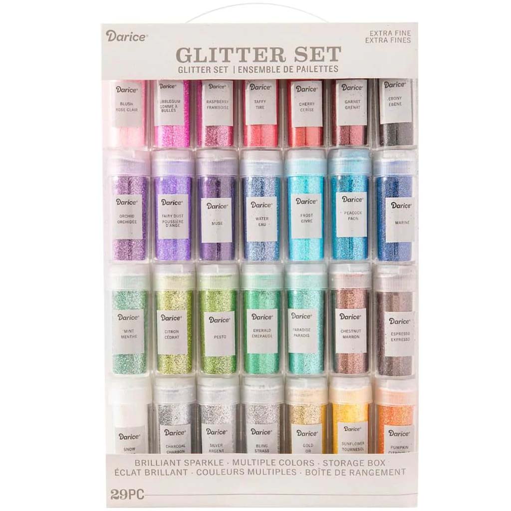 Glitter Set Extra Fine 28pcs Assorted