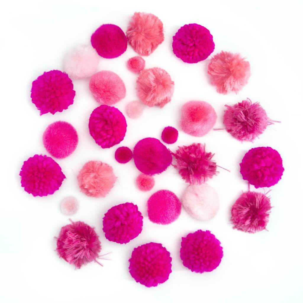 Pom Poms : 0.5 to 1 Inch, 30 Pack