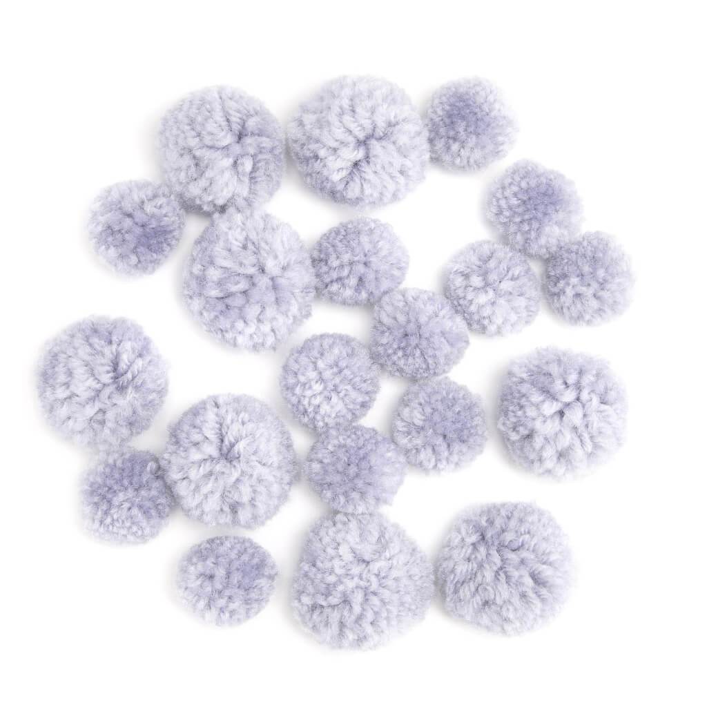 Yarn Pom Poms : 1 to 1.5 Inches, 20 Pack