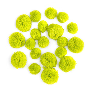 Yarn Pom Poms : 1 to 1.5 Inches, 20 Pack