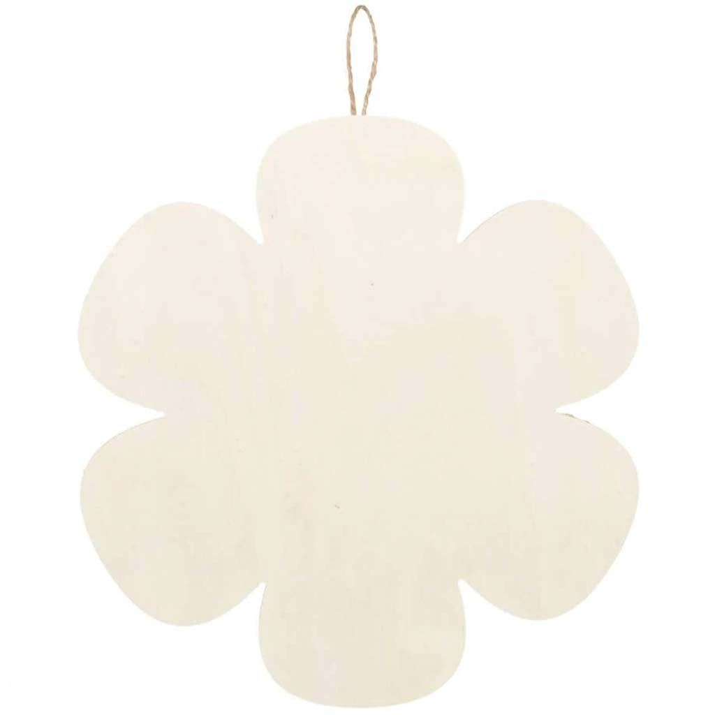 Flower Hanging Wood Shape: 11.75 Inches