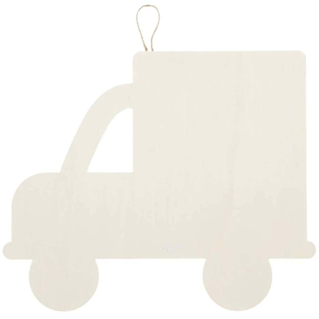 Truck Hanging Wood Shape: 12.5 x 10.5 Inches