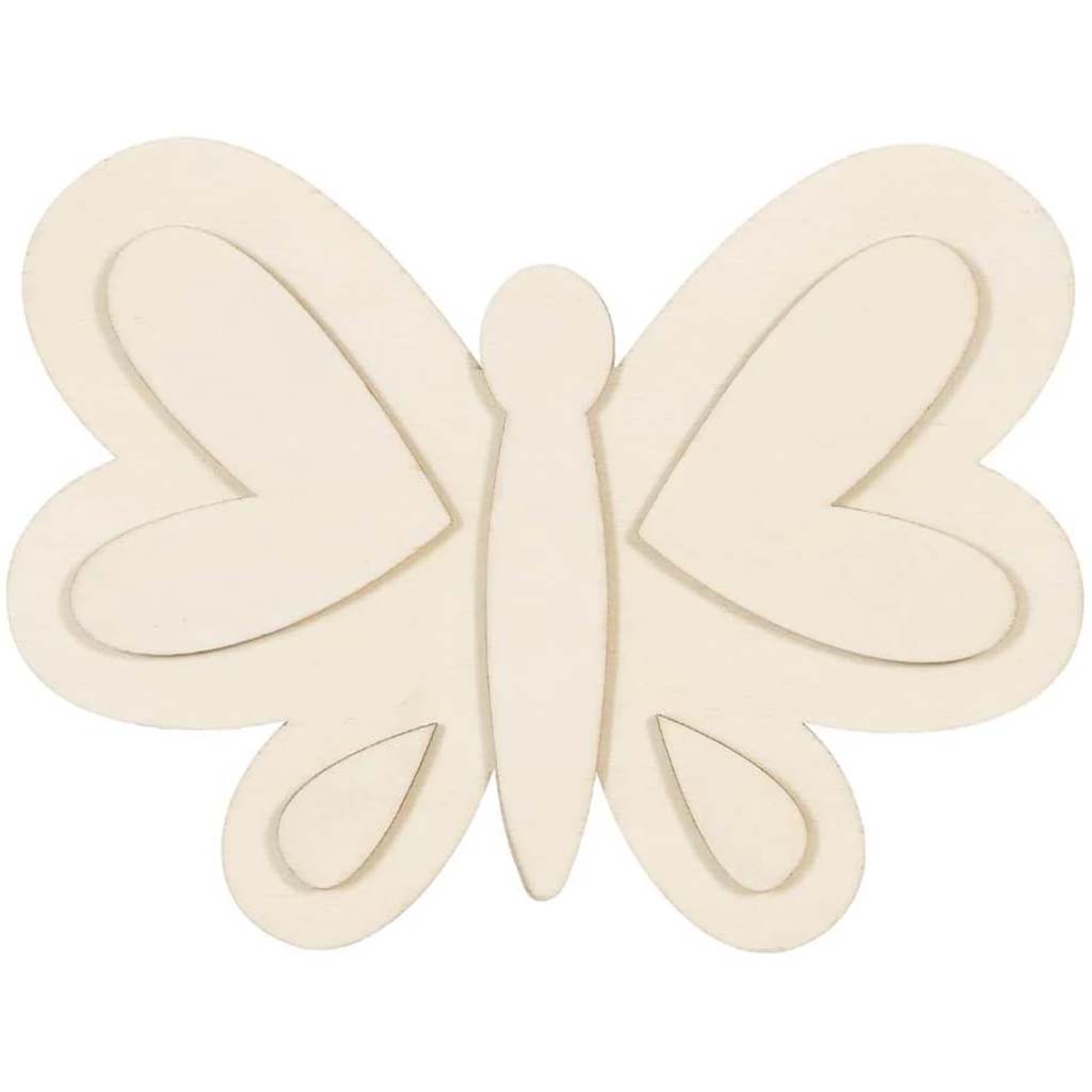 Butterfly Layered Wood Shape: 6.25 x 4.75 Inches