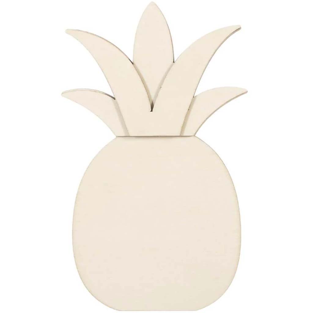 Pineapple Layered Wood Shape: 3.75 x 6.25 Inches