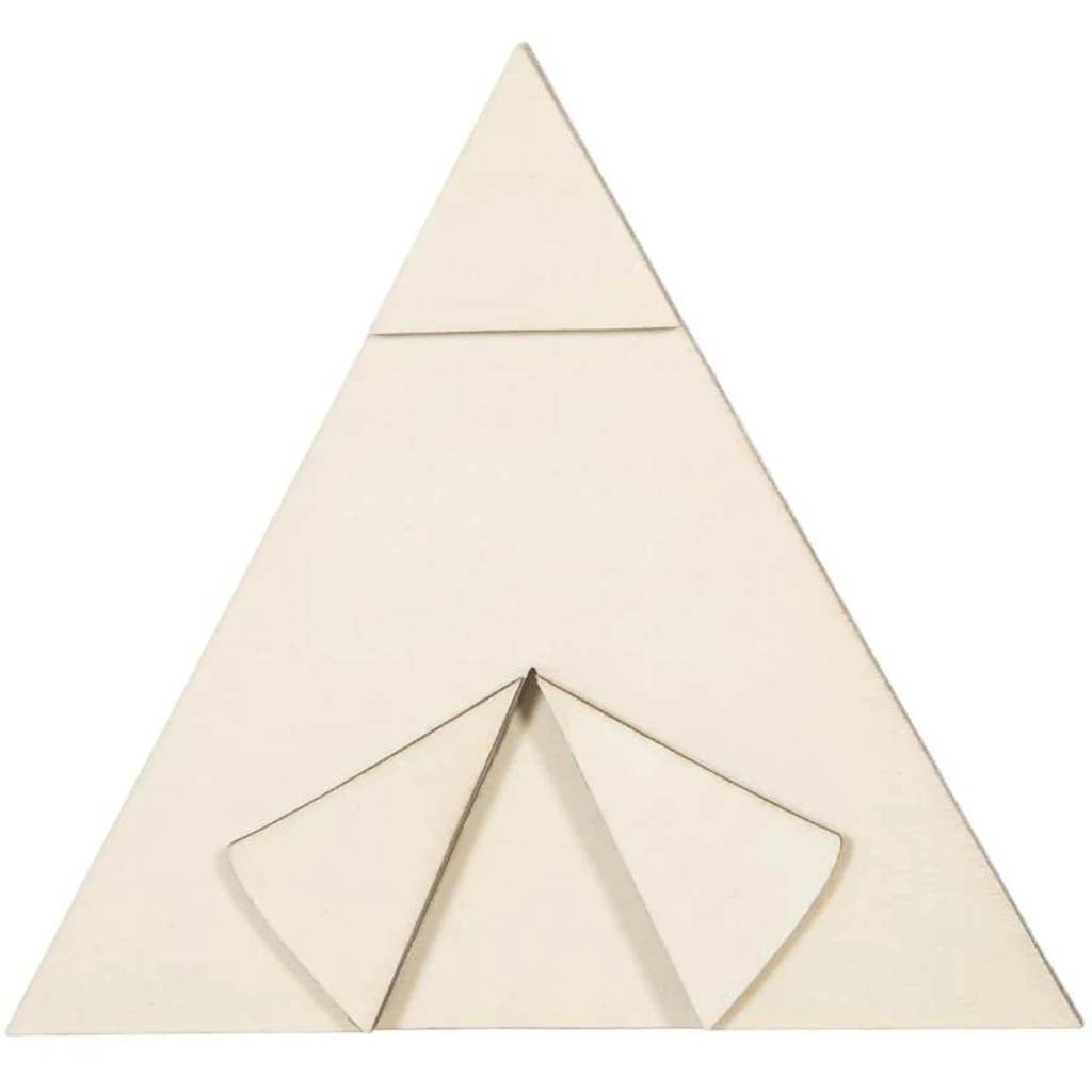 Tent Layered Wood Shape: 6 x 5.5 Inches