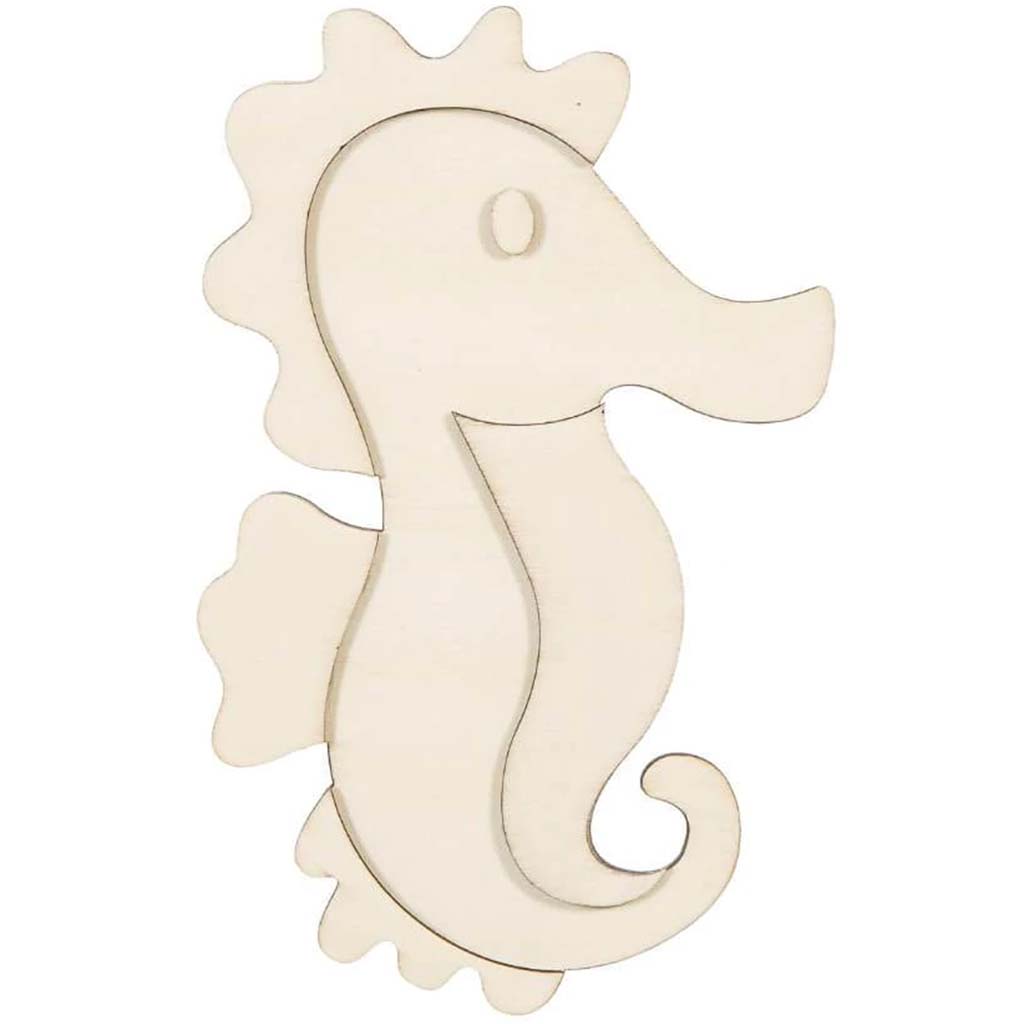 Seahorse Layered Wood Shape: 4 x 6 Inches