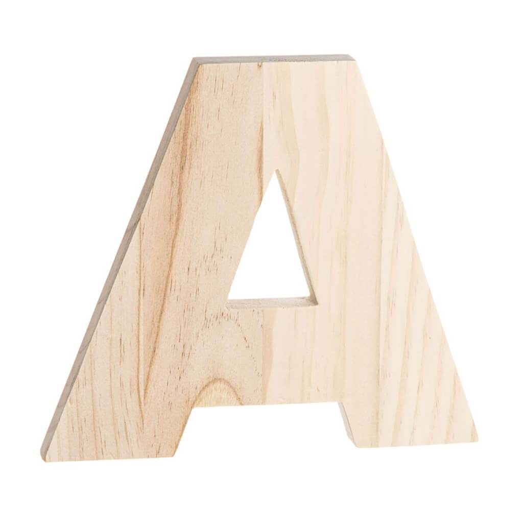 Bold Font Unfinished Wood Letter 8in