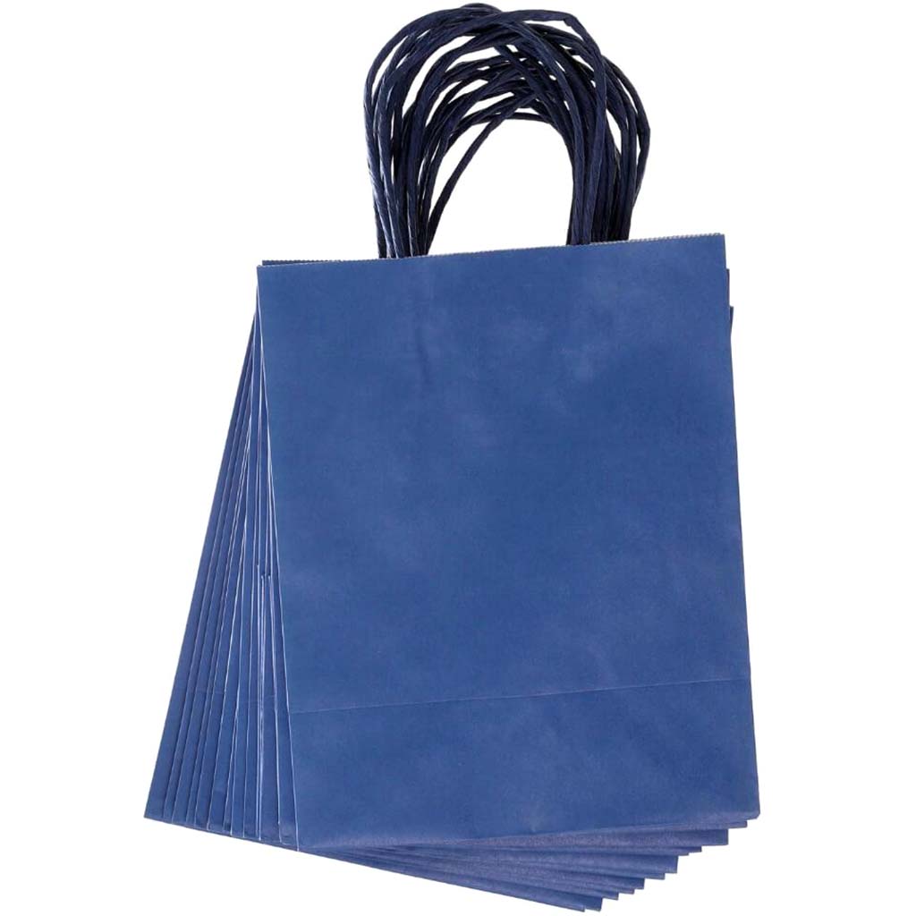 Medium Gift Bag: Navy, 8 x 10 Inches, 13 Pieces