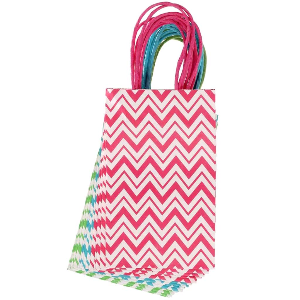 Small Gift Bag: Chevron Bright, 5 x 8 Inches, 13 Pieces