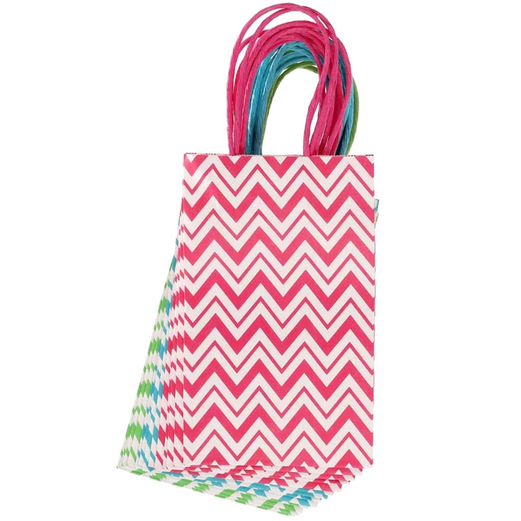 Small Gift Bag: Chevron Bright, 5 x 8 Inches, 13 Pieces