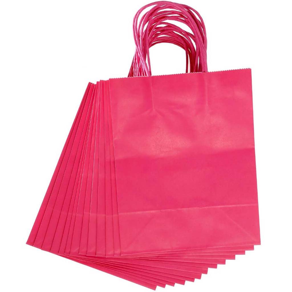 Medium Gift Bag: Pink, 8 x 10 Inches, 13 Pieces